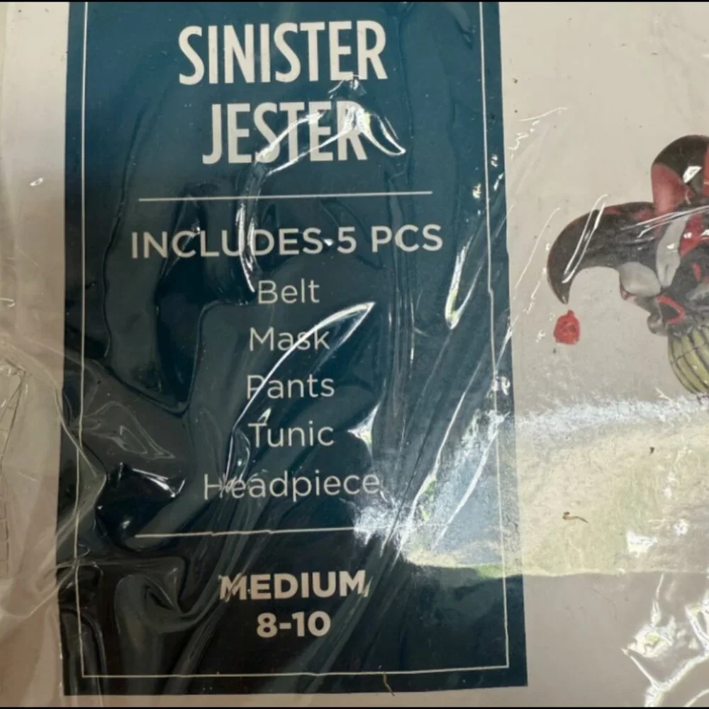 Sinister Jester Costume for Kids - M Youth New
